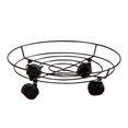 thumbnail image 1 of Soporte de jardinera en maceta de hierro metálico de 36 cm con rotación de ruedas de 360 grados con con bloqueo kusrkot Macetero, 1 of 8