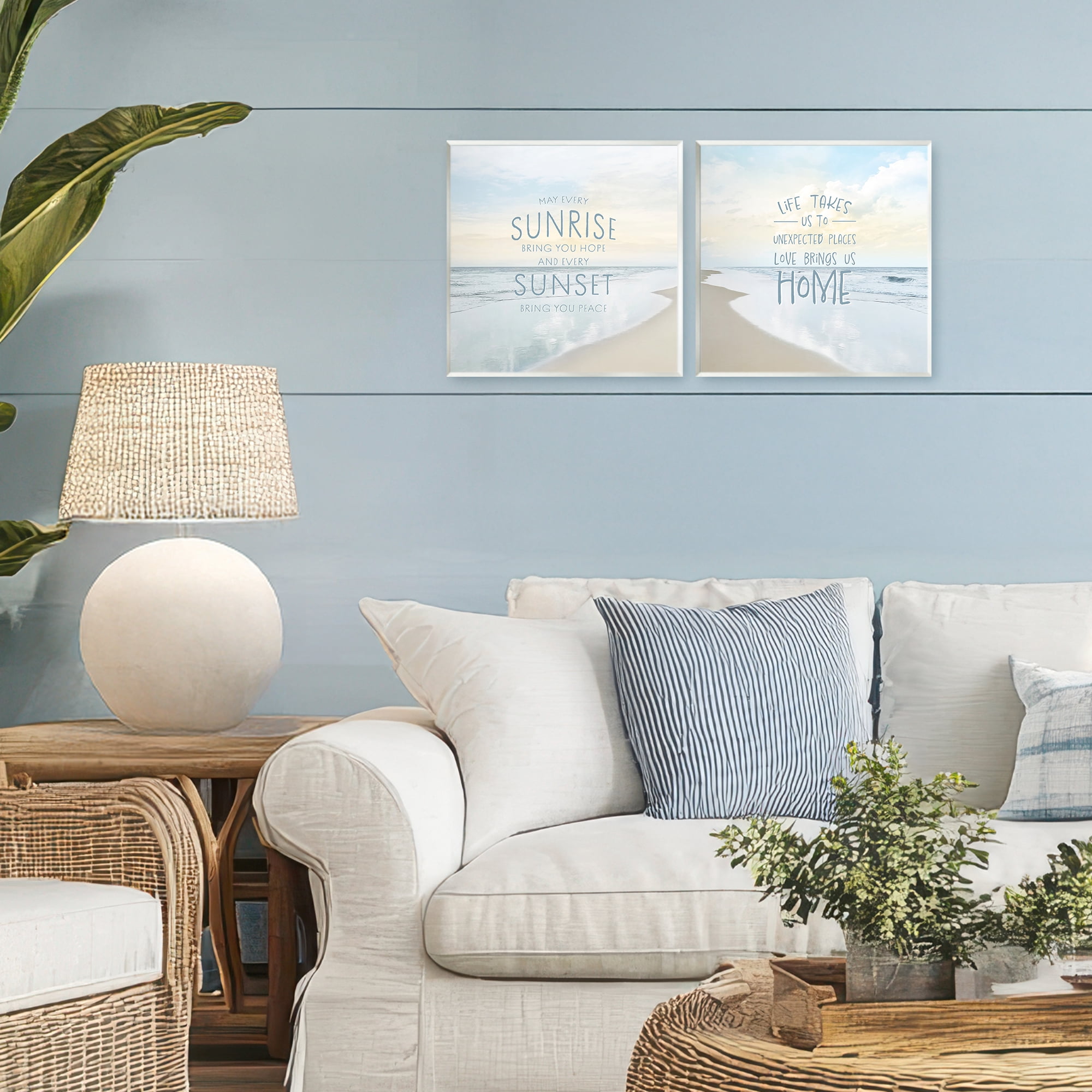 Stupell Industries Beautiful Beach Inspirations 2 Piece Wall Plaque Art Set, design by Natalie Carpentieri