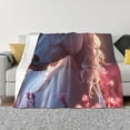 thumbnail image 1 of Fotbe Flower White Horse Manta de Franela con Estampado, Manta Ultrasuave para Cama, Sofá, Auto, Hipoalergénica y Antibolitas-80"x60", 1 of 6