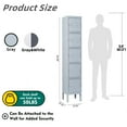 thumbnail image 4 of Fesbos Metal Locker with 5 Doors, Tall Steel Storage Lockers for Employees - 5 Tier Locker Storage Cabinets for School, Gym, Home, Office, Garage, 4 of 8