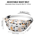 thumbnail image 3 of Fanny Pack Halloween Leopard Print Ghosts Bats and Pumpkins Waist Pack Bag,Running Cross Bag,Waterproof Large Fanny Packs for Women Men for Travel Running Hiking Cycling, 3 of 6