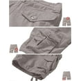 thumbnail image 5 of Matchstick Men Loose Solid Cargo Shorts with 8 Pockets, 5 of 8