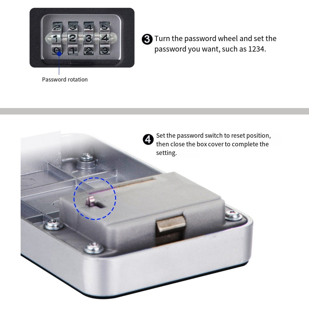 Key Box With Code Outside Weatherproof Key Safe Key Cabinet For Office Family