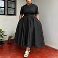 thumbnail image 2 of AURA Plus Size Boho Maxi Dress Women V Neck Summer Print Dress Short Sleeve Casual Vacation Dress, 2 of 7