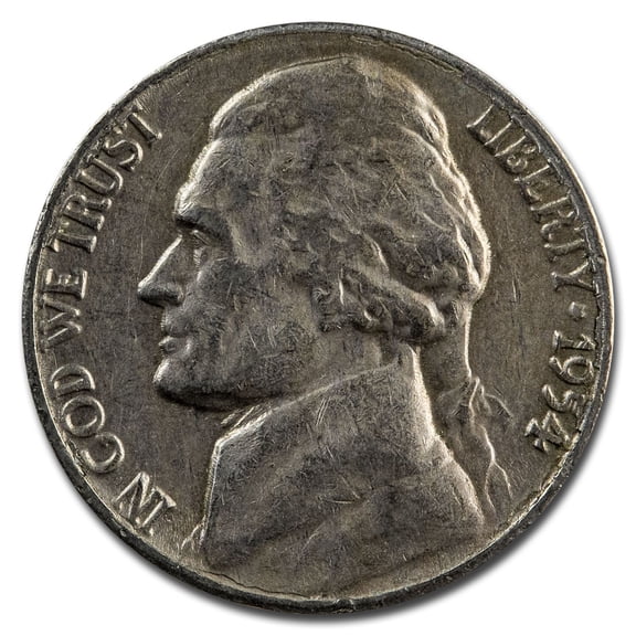 1954-S Jefferson Nickel Avg Circ