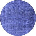thumbnail image 1 of Ahgly Company Indoor Round Oriental Blue Industrial Area Rugs, 3' Round, 1 of 4