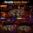 3D Skeleton Vortex Halloween Rug, Round Optical Illusion Area Rug with ...