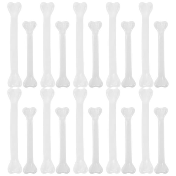 OULII Fake Human Bone Prop 30Pcs White Plastic Mini Figurines For Haunted House Theatrical Production