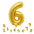 thumbnail image 1 of Globo de foil dorado número 6 de 32" MEIDUOCO para fiesta, 1 of 7