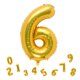 thumbnail image 1 of Globo de foil dorado número 6 de 32" MEIDUOCO para fiesta, 1 of 7