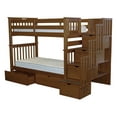 thumbnail image 4 of Bedz King Tall Stairway Bunk Beds Twin over Twin with 4 Drawers in the Steps and 2 Under Bed Drawers Espresso, 4 of 6