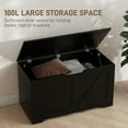 thumbnail image 4 of HOMCOM Coffre de Rangement pour Salon, Boîte en Bois, 31,5 Po L, Noir, 4 of 10