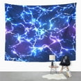 thumbnail image 2 of UFAEZU Abstract Blue Electric Lightning Wall Art Hanging Tapestry Home Decor for Living Room Bedroom Dorm 51x60 inch, 2 of 2