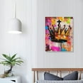 thumbnail image 4 of Bedroom Wall Decor Crown Graffiti Wall Art, Canvas Print Artwork Abstract Poster Painting Decor, Modern Home Office Pictures for Wall, 4 of 5
