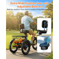 thumbnail image 3 of Actbest Electric Tricycle for Adults, 18" Folding Electric Trike, Peak 1200W Motor 48V 10.4AH Etrike, 18MPH Up to 50 Miles 3-Wheel Electric Bike Blue, 3 of 7