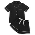 thumbnail image 7 of Women's Pajama Set Short Sleeved Notch Neck Shirt Shorts Sleepwear Pjs Lounge Sets Nightwear, 7 of 7