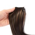 thumbnail image 4 of 20" 51cm Dark Brown Hair Extensions Long Straight Synthetic Hair Adjustable Headband Hairpieces No Clip for Women, 4 of 7