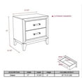 thumbnail image 3 of Kings Brand Furniture 3-Piece Deep Gray Finish with Tapered Legs & Matte Black Hardware Bedroom Set – Wood Bed Frame with 1 Nightstand (King), 3 of 5