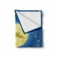 thumbnail image 2 of Bunny Soft Flannel Fleece Throw Blanket, Dreamy Illustration of a Rabbit Silhouette up in the Night Sky Moon and Flowers, Cozy Plush for Indoor and Outdoor Use, 50" x 70", Multicolor, by Ambesonne, 2 of 6