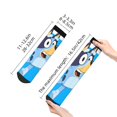 thumbnail image 3 of Saiise Bluey Funny Socks Men Women Adults Novelty Graphic Crew Tube Socks Crazy Design Casual Dress Socks for Sports,Running,Travel, 3 of 7