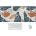 thumbnail image 1 of Abstract Flowers & Leaves Extended Gaming Mouse Pad 35.5x15.7in Stable Rubber Base Stitched Edges Ideal for Work, Game, Office & Home, 1 of 6