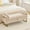 Beige, variant on Aemeios 66"W Teddy Tufted Storage Bench for Bedroom End of Bed with Gold Legs and Two Pillows, White