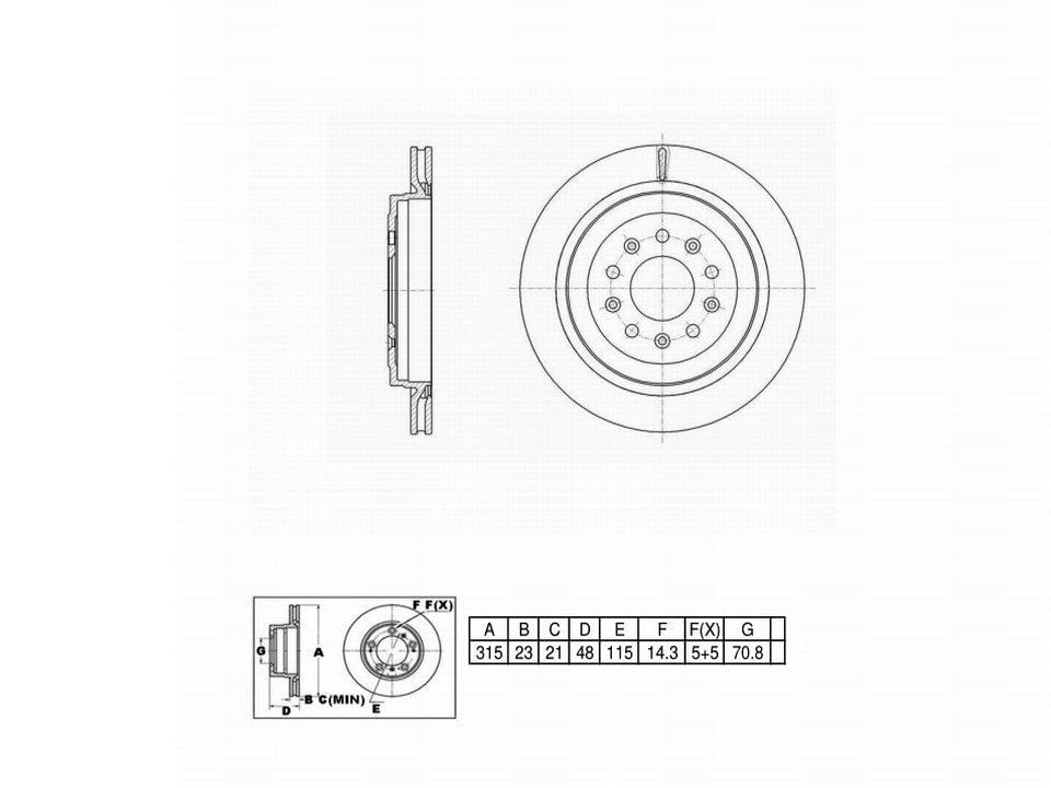 Winstop Brake Rotor, Rear WS249443, Cadillac ATS 2019-2013
