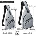 thumbnail image 2 of AMJ - Bolso cruzado para hombre y mujer, mochila de hombro casual, mochila de pecho para senderismo y viajes (S, negro), 2 of 5