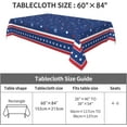 thumbnail image 4 of Patriotic Rectangle Tablecloth 60x84 Inch Memorial Day Independence Day American Flag Rectangle Tablecloth Washable Microfiber Tablecloth Decorative Table Covers for Picnic Party, 4 of 6