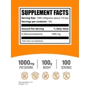 BulkSupplements D-Glucuronolactone Powder - 1g per Serving - 100 Grams (3.5 oz) - 100 Servings