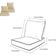 thumbnail image 2 of x Coussins de Patio à Assise Profonde pour Extérieur/intérieur, Ensemble de Rembourrage en Mousse Résiliente, Hydrofuges, Résistants aux Taches et aux Intempéries, Assise Profonde, Bas Chili, 2 of 7