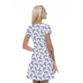 thumbnail image 2 of Women’s A Line Dragon Summer Dress, Retro Triangle Arrangement, Cross Wrap V Neck, 6 Sizes, by Ambesonne, 2 of 2