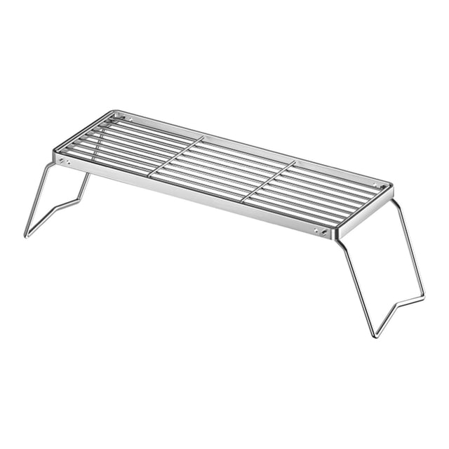 Almencla Grille de Feu de Camp Pliable Grille de Camping Compacte pour Pêche Cuisine Randonnée