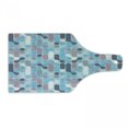 thumbnail image 1 of Abstract Cutting Board, Grunge Retro Pattern with Circles Large Dots Rounds Art, Decorative Tempered Glass Cutting and Serving Board, Wine Bottle Shape, Pale and Sky Blue Mauve, by Ambesonne, 1 of 1