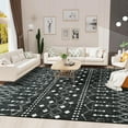 thumbnail image 3 of Ultrug Vintage Rugs Boho Geometric Moroccan Area Rug Soft Carpet for Bedroom Living Room Home Decor,4'x6',Black, 3 of 7