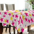 thumbnail image 5 of Yayeee Tablecloths 60" x 60" Rectangle Wrinkle Resistant Party Table Cover, Beige Stars, 5 of 8