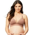 thumbnail image 1 of Cake Maternity Tutti Frutti Bamboo Wire Free Nursing Bra for Breastfeeding, Wireless Maternity Bra (for B-H Cups), Mocha, Large, 1 of 6