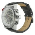 thumbnail image 1 of Reloj de pulsera de cuarzo para hombre y niño con correa de poliuretano y doble pantalla electrónica (blanco), 1 of 6