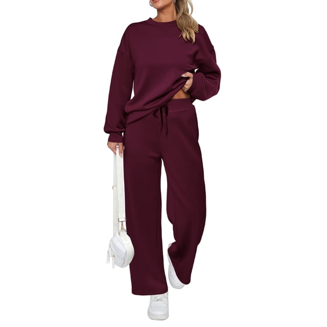 Conjunto Deportivo de Mujer PRETTYGARDEN 2 Piezas Vino Tinto XXL