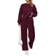 thumbnail image 1 of Conjunto Deportivo PRETTYGARDEN de 2 Piezas para Mujer, Color Vino, Talla XL, 1 of 9