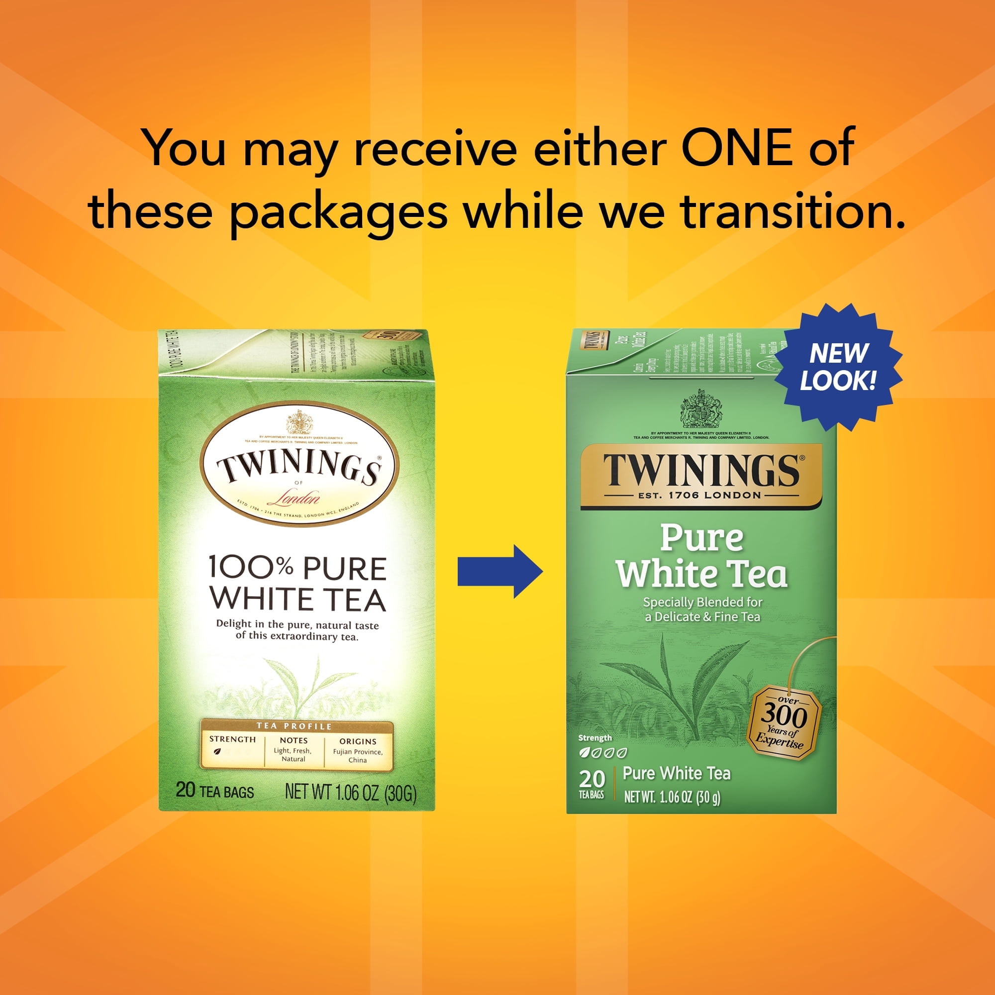 Twinings 100% Pure White Tea 20 Tea Bags Pack of 4