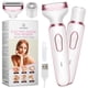 thumbnail image 1 of Maquinilla de Afeitar Eléctrica - Afeitadora - Recortadora para Mujer: Maquinillas de Afeitar Corporales y Removedor de Vello Facial Sin Dolor 2 en 1 - Kit de Depilación Recargable para Cara Cuerpo Pi, 1 of 5
