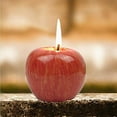 thumbnail image 2 of Festive Candles Apple Shaped Tea Light Candles for Home Decor Table Center Birthday Christmas Party, 2 of 6