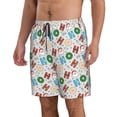 thumbnail image 2 of KLL Christmas Hohoho 1 Men's Casual Summer Beach Shorts Hawaiian Shorts with Pockets-Large, 2 of 5