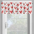 thumbnail image 2 of Ambesonne Love Valance Pack of 2, Hand Writing Valentines, 42"X12", Vermilion Black White, 2 of 5