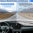 thumbnail image 3 of Dashboard Cover for Honda Civic 2022 2023 2024 2025 2026 Interior Polyester Dash Cover Mat Pad Carpet Non-Slip Dashboard Protector Sunshine UV & Heat Resistant Black, 3 of 7