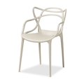 thumbnail image 1 of Baxton Studio Landry Ensemble de Chaises Empilables en Plastique Fini Beige 4 Pcs, 1 of 6