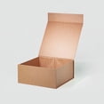 thumbnail image 5 of Geoto 11"x11"x5.08" Medium Square Size Luxury Rigid Foldable Magnetic Closure Collapsible Gift Packaging Boxes(Kraft with Ribbon), 5 of 5