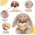 thumbnail image 4 of Birthday Cake Bunny Plush Toy, Shy Bunny Soft Stuffed Toy, Birthday Gift for Kids and Adults, 4 of 5