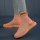 thumbnail image 5 of NECHOLOGY Botas Mujer Zapatos Botines de mujer Zapatos tejidos voladores con cordones, calcetines holgados para , zapatos ligeros para mujer, botines informales para holgados para mujer (Orange, 9), 5 of 7
